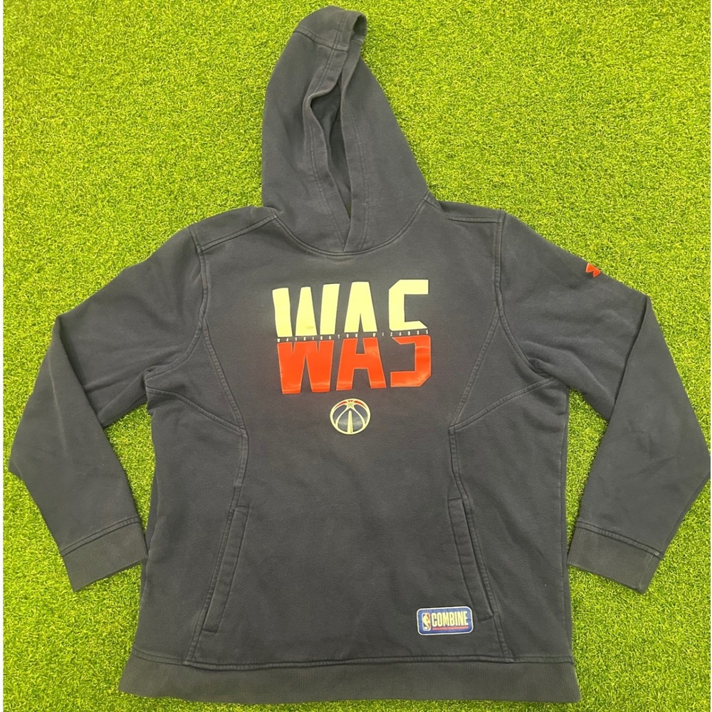 Under Armour Washington Wizards NBA Combine Hoodie Mens Large Black Sweatshirt